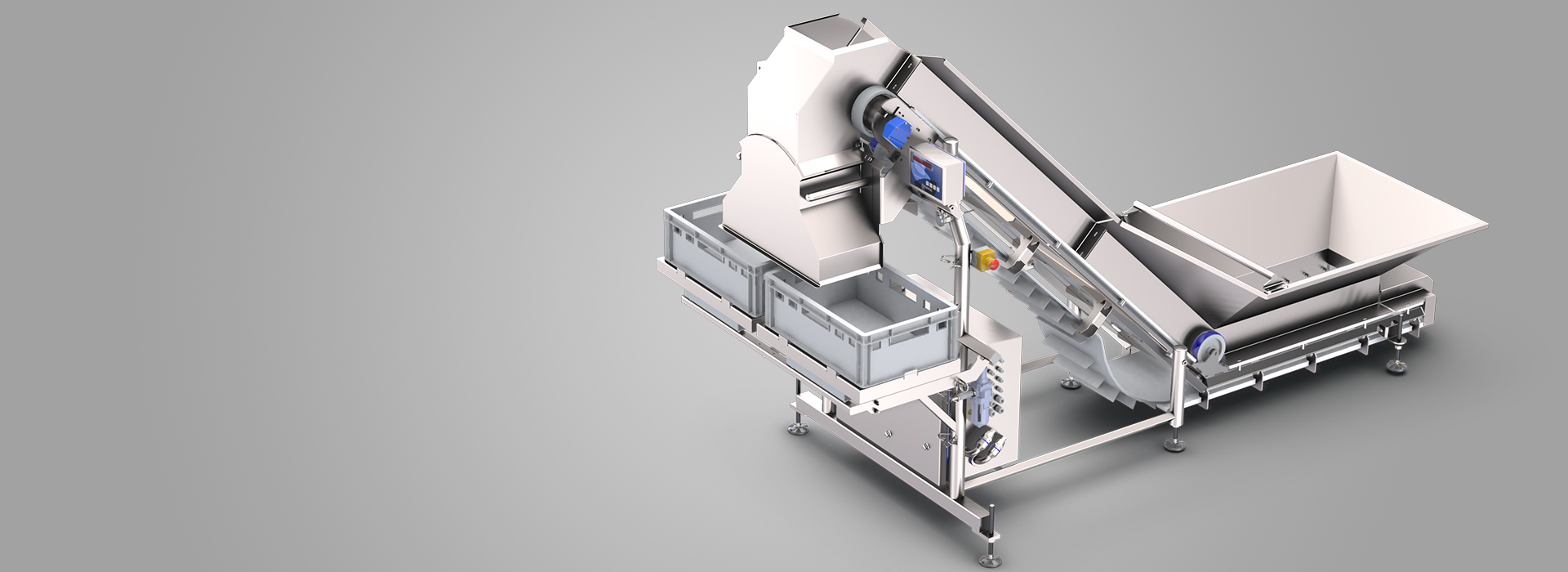 The MARELEC batch weigher uses a hopper scale or pocket weigher to make create fixed -weight batches consisting out of numerous products.